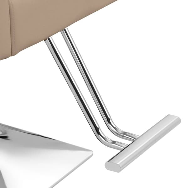 physa - Frisörstol Ribbleton med fotstöd - Sitthöjd 45–55 cm - 150 kg - Beige
