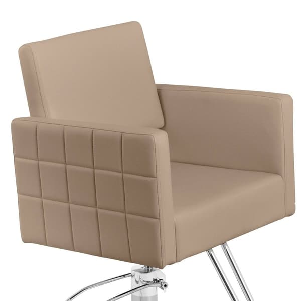 physa - Frisörstol Ribbleton med fotstöd - Sitthöjd 45–55 cm - 150 kg - Beige