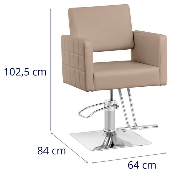 physa - Frisörstol Ribbleton med fotstöd - Sitthöjd 45–55 cm - 150 kg - Beige