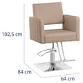 Miniatyrbild 6 av 6: physa - Frisörstol Ribbleton med fotstöd - Sitthöjd 45–55 cm - 150 kg - Beige