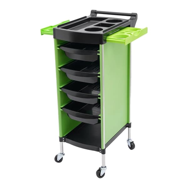 Salongsvagn, 6 hyllor, 50 kg lastkapacitet,grön