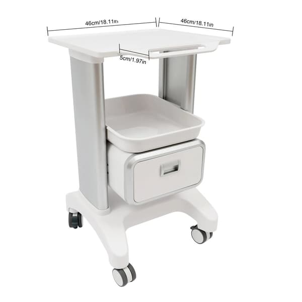 Skönhetsinstrumentvagn, Hög Lastkapacitet, Ergonomisk Design,VIT