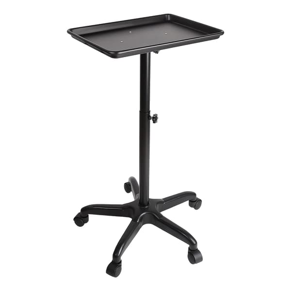 Salonvogn, Justerbar højde 64-108 cm, Holdbar aluminiumskonstruktion,sort