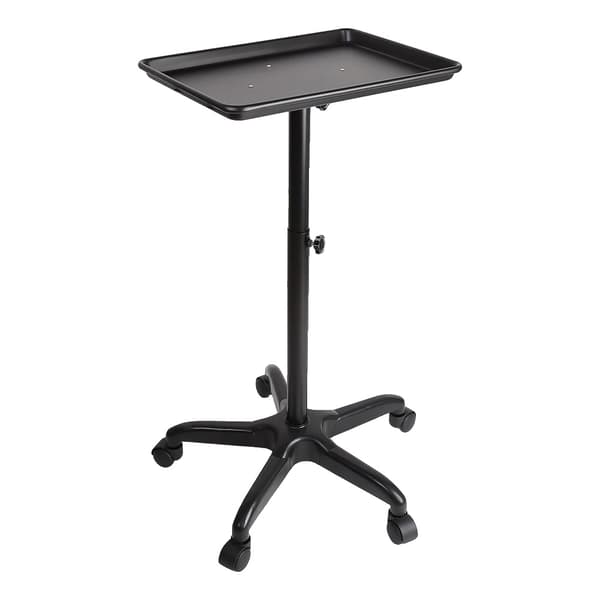 Salonvogn, Justerbar højde 64-108 cm, Holdbar aluminiumskonstruktion,sort
