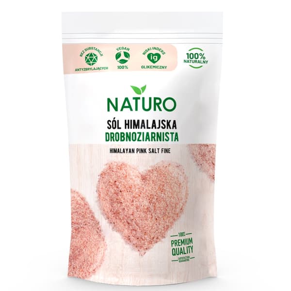 Hienorakeinen Himalajan suola 500g / Naturo - doypack PolBioEco