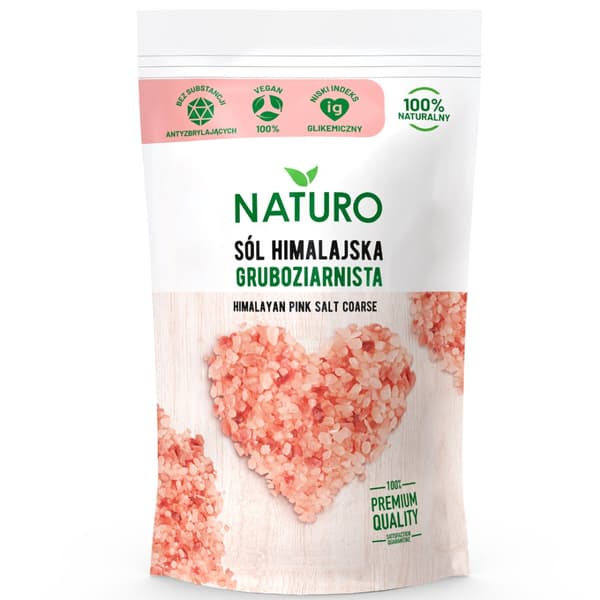 Himalajan karkearakeinen suola 500g / Naturo - doypack PolBioEco