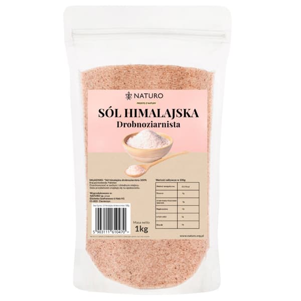Himalajan suola hienorakeinen vaaleanpunainen 1 kg