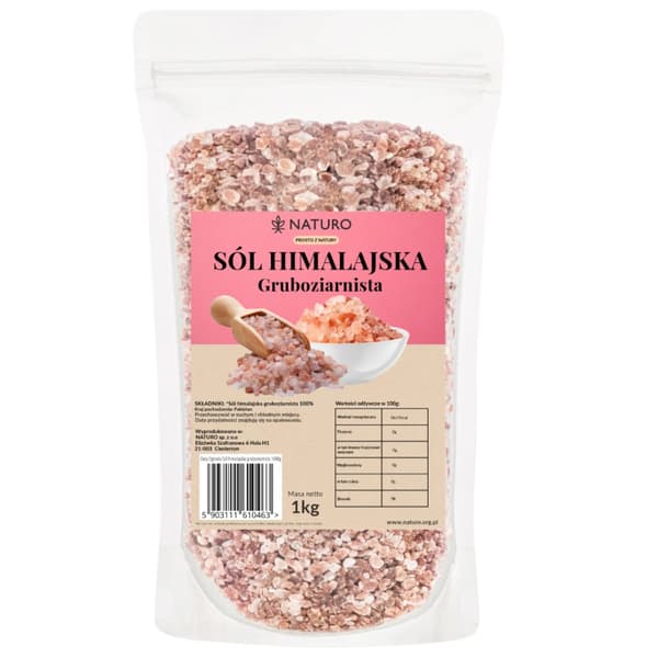 Himalajan karkeajyväsuola 1 kg Naturo
