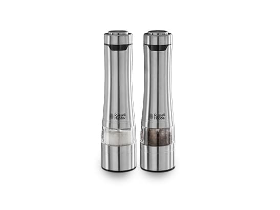 Russell Hobbs 23460-56 - Pepper- og saltkvern - Børstet rustfritt stål - Sett - Høyde: 24,7 cm