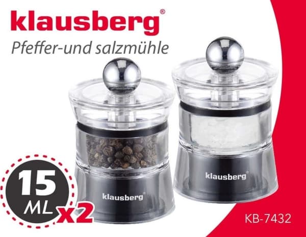 Klausberg kryddkvarn KLAUSBERG peppar- och saltkvarn KB-7432