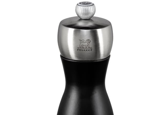 Peugeot Fidji, Saltkvarn, Svart, Rostfritt stål, Trä, Rostfritt stål, 120 mm