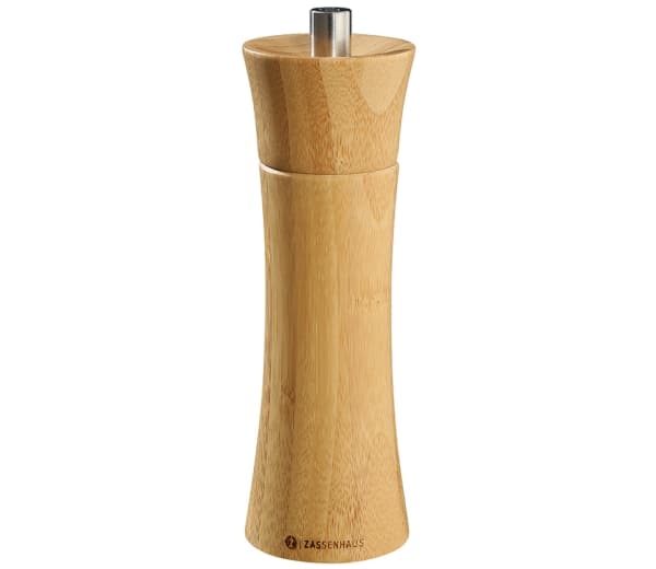 Zassenhaus 023244, Suola- ja pippurimylly, Puu, Bamboo, Keraaminen, Pippuri, Suola, 180 mm