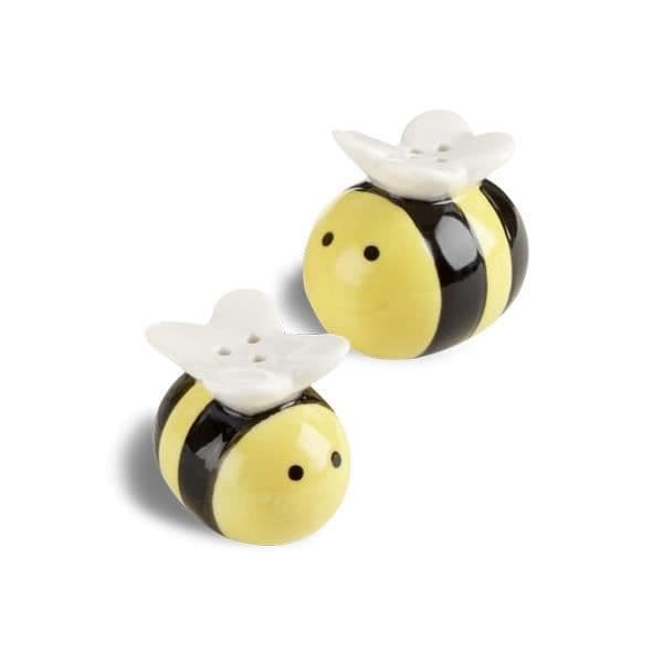 Duo salt och peppar i form av keramiska bin deco husgeråd.