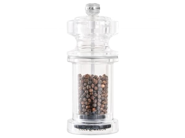 Cole & Mason 605, Pepperkvern, 605 ml, Gjennomsiktig, Akryl, Rustfritt stål, Kull stål, Pepper
