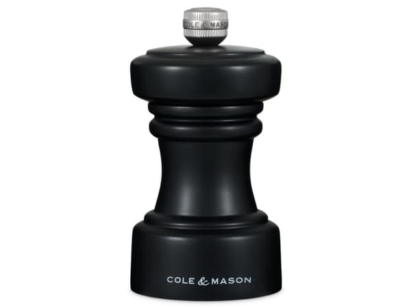 Cole & Mason H233061, Pepparkvarn, Svart, Bokträ, Kolstål, Kolstål, Peppar, 104 mm