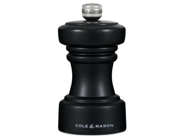 Cole & Mason H233061, Pepparkvarn, Svart, Bokträ, Kolstål, Kolstål, Peppar, 104 mm