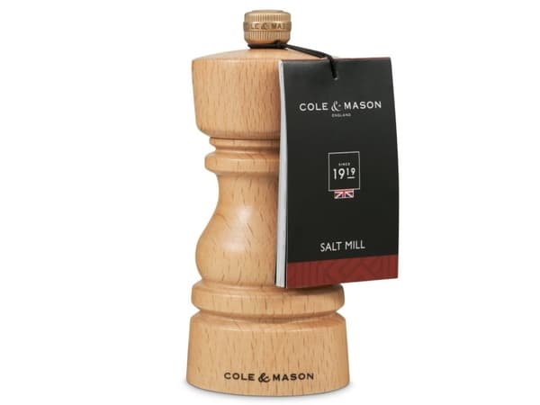 Cole & Mason London, Saltkvarn, Bok, Bokträ, Keramiska, Salt, 58 mm