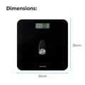 Miniatyrbilde 1 av 7: Salter 9224 BK3RFEU16 Eco Power Digital Bathroom Scale Black