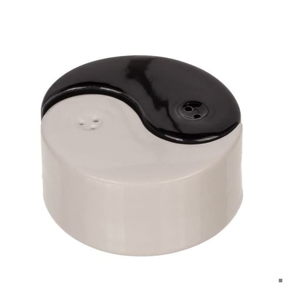 Salskålar och pepparkvarnar - Yin och Yang - Keramik - Diameter 6 cm - Vit - För vuxna