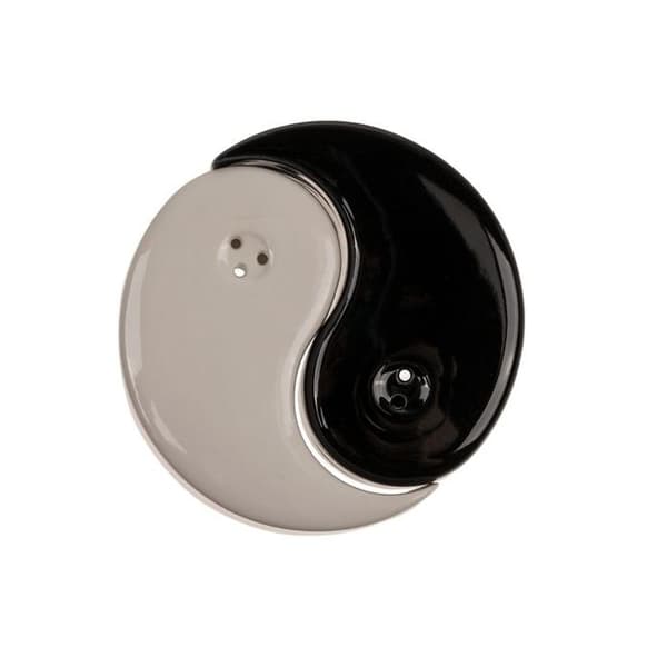 Salskålar och pepparkvarnar - Yin och Yang - Keramik - Diameter 6 cm - Vit - För vuxna