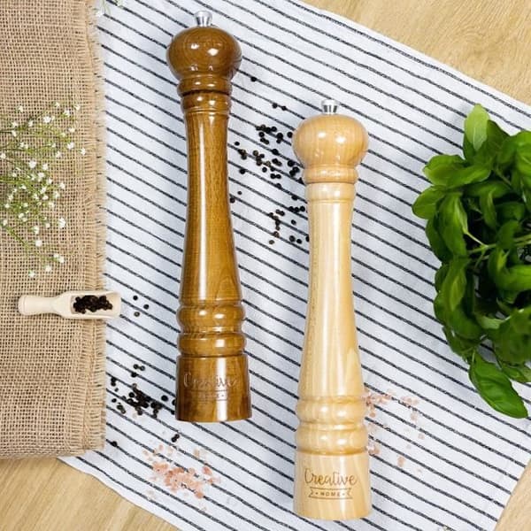 Salt- och pepparkvarn av trä - Kreativt hem - Höjd 31,5 cm - Salt- och pepparskakare