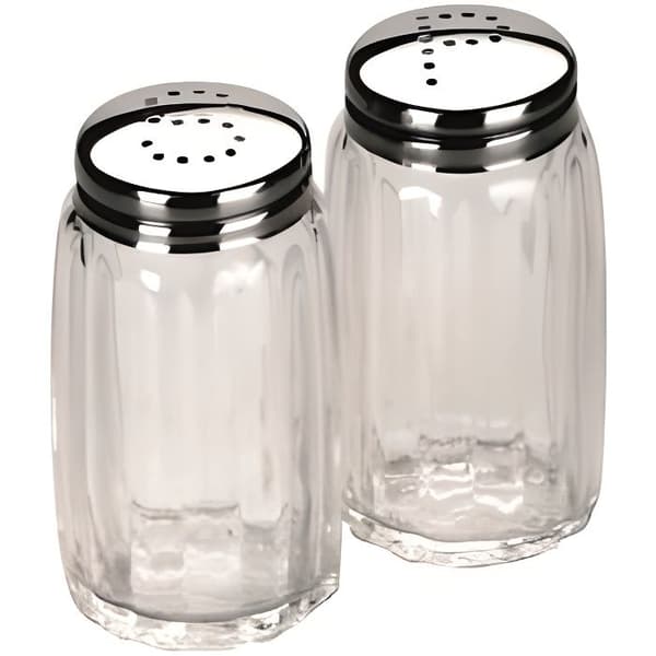 Salt och peppar shakers - Ej specificerat - Mini Set - Glaskropp - Rostfritt stål lock - 0,0375 L