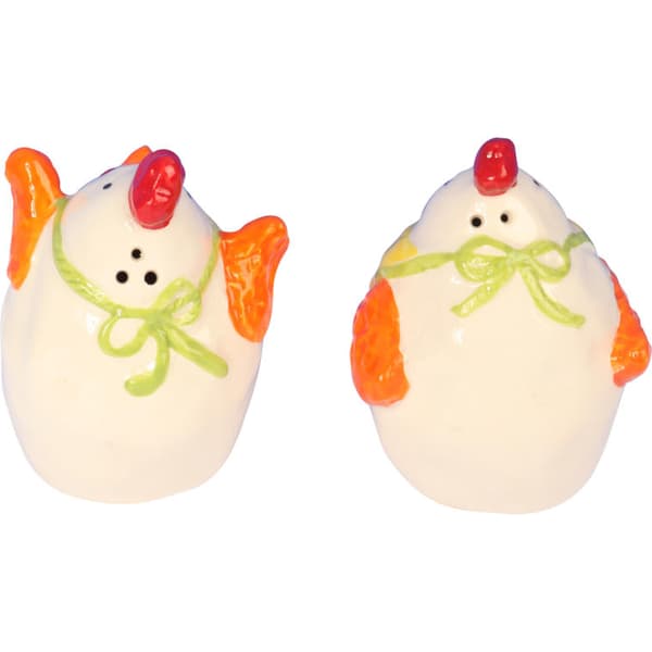 Keramiska hönsset: Salt- och pepparshakers i rustik stil