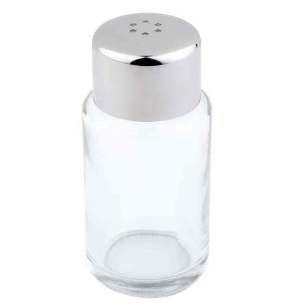 Salt/peppar shakers, glas/rostfritt stål, 6 hål