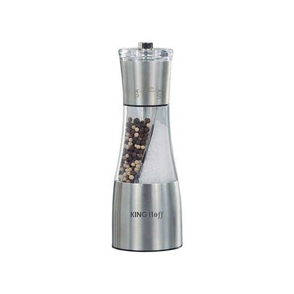 Salt- och pepparkvarn - KINGHOFF - KH-4041 - Rostfritt stål - Justerbar malning - Transparent