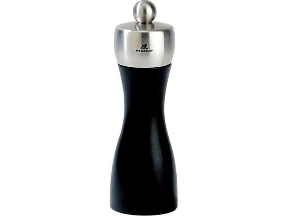 Peugeot FIDJI, Salt- og pepperkvern, Sort, Rustfritt stål, Rustfritt stål, Tre, 150 mm, Frankrike