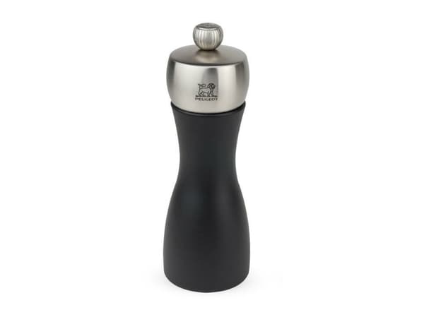 Peugeot FIDJI, Salt- og pepperkvern, Sort, Rustfritt stål, Rustfritt stål, Tre, 150 mm, Frankrike