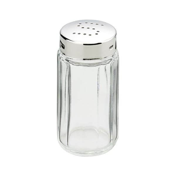Salière - Chevalier Diffusion - Modell 7 - Ribbaderat glas - Inox - 7 cm