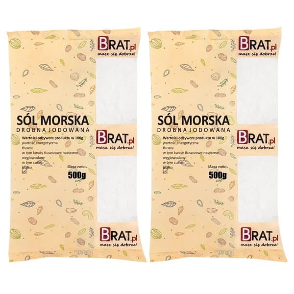 Fint jodiseret havsalt 1 kg (2 x 500 g)