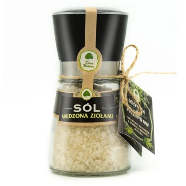 Røget salt med urter i en mølle 200 g