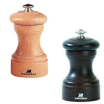 Peppermølle & Saltmølle - Peugeot - Bistro 10 cm - Mørk chokolade - Naturligt træ