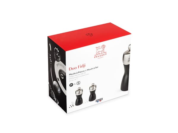 FIDJI salt- och pepparkvarnar 12 cm svart