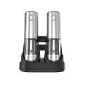 Miniatyrbillede 2 af 2: Elektrisk genopladelig salt- og peberkværn, USB-opladning, justerbar grovhed, LED-lys,Sølv