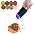 Miniatyrbillede 1 af 10: OBOSOE salt- og peberkværn, elektrisk peberkværn batteridrevet, justerbar grovhed havsalt og peberkværn til krydderier