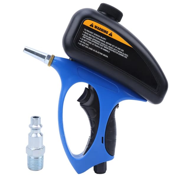 Justerbart Sandblästringspistol, 90 psi Maxtryck, Bärbar Design,Blå