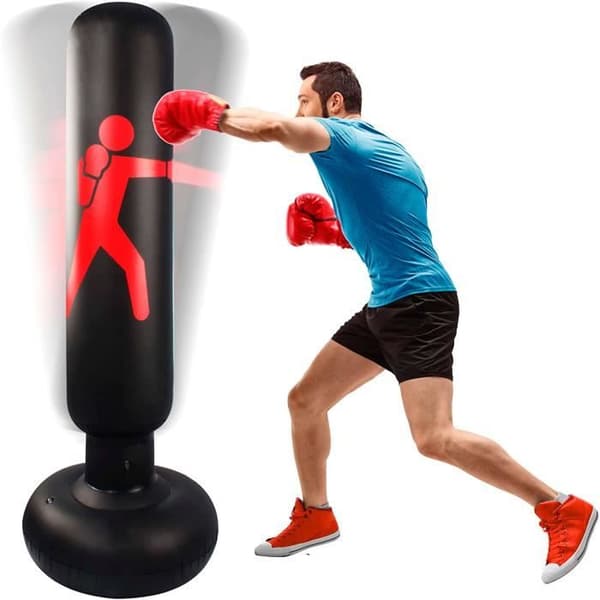 SPRINGOS® boxningspåse 160 CM boxboll, uppblåsbar för barn och vuxna