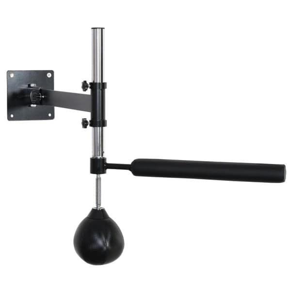 Rootz boxningsram - Spinning Bar - Väggmonterad boxningsram - Vikbar med reflexstång - Höjdjusterbar - 360° sving - För vuxna - Svart - 79L x 72W x 20
