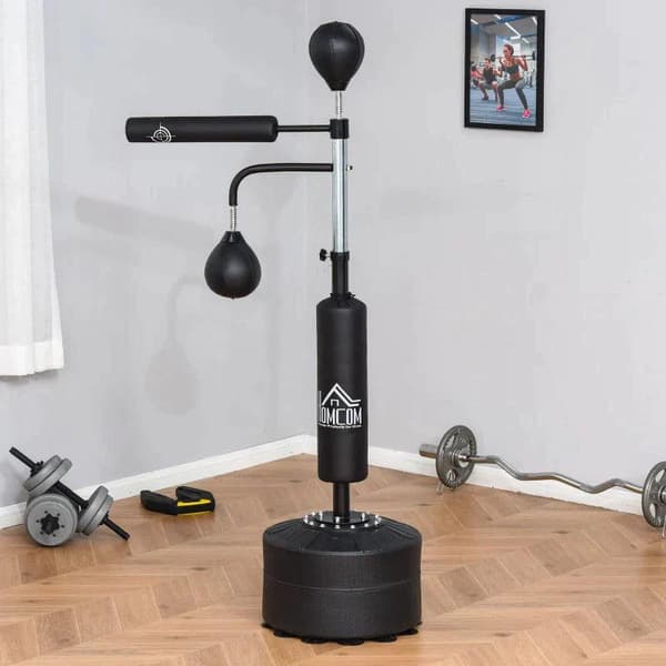 Rootz Boxing Bag Set - Boxningsset - Boxning Trainer - 2 Speed Balls - Höjdjusterbar - Svart