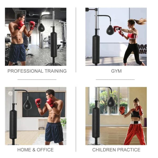 Rootz Boxing Bag Set - Boxningsset - Boxning Trainer - 2 Speed Balls - Höjdjusterbar - Svart