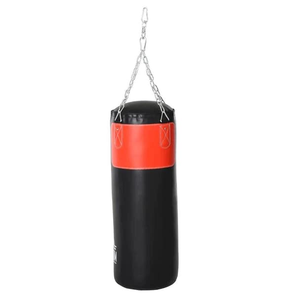 Rootz Punching Bag Set - Boxing Set With Boxing Gloves - Filled Set For Adults - Young People - Hanging Boxing Heavy Bag - Black/Red - 30 x 120 cm