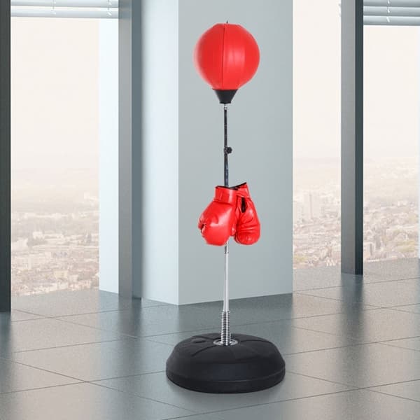 Rootzin säädettävä nyrkkeilypallojalusta - Nyrkkeilyvarusteet - Nyrkkeilykassi - Säädettävä korkeus - Kamppailulajit - 43cm x 43cm x 126-144cm