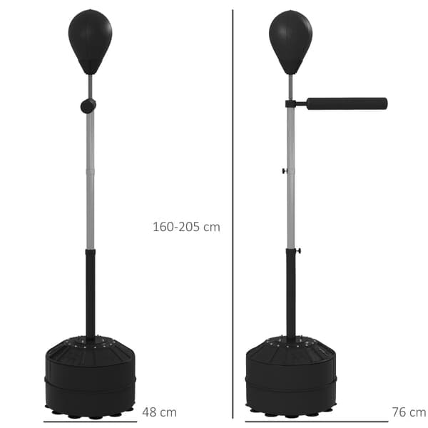 Rootzin lävistyspallo refleksitangolla - Speed ​​Trainer - Refleksipallo - Lisää nopeutta ja tarkkuutta - Säädettävä 76 cm x 48 cm x 160-205 cm