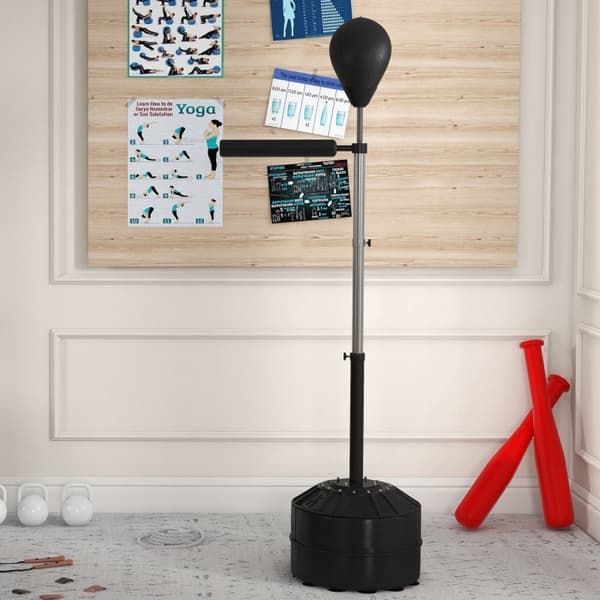 Rootzin lävistyspallo refleksitangolla - Speed ​​Trainer - Refleksipallo - Lisää nopeutta ja tarkkuutta - Säädettävä 76 cm x 48 cm x 160-205 cm