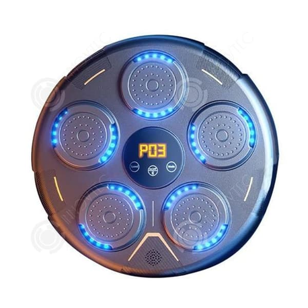 INN Boxningsmaskin 40x40cm RGB musik bluetooth boxningsmaskin med 9 hastigheter och 9 stanslägen med handskar för vuxna och barn