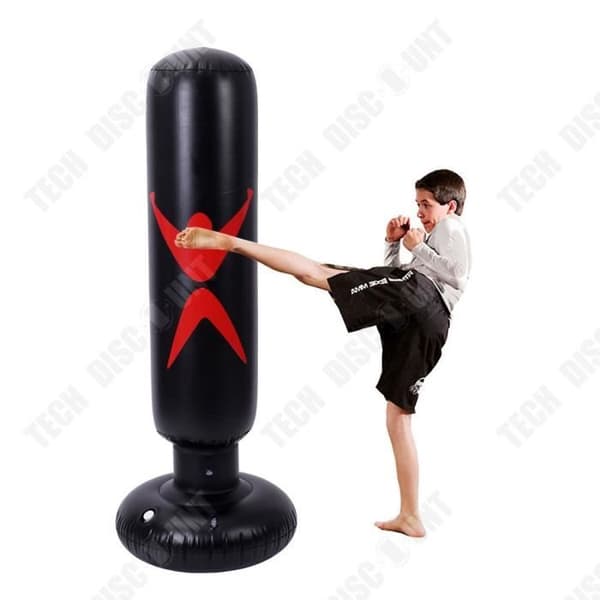 TD® Training Fitness Vertikal Uppblåsbar Boxsäck PVC Förtjockning Boxning Pillar Tumlar Column Boxningssäck Fitness Tool