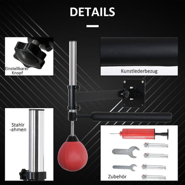 Bokseramme, Spinning Bar Boxing, 79x72x20 cm, Rød